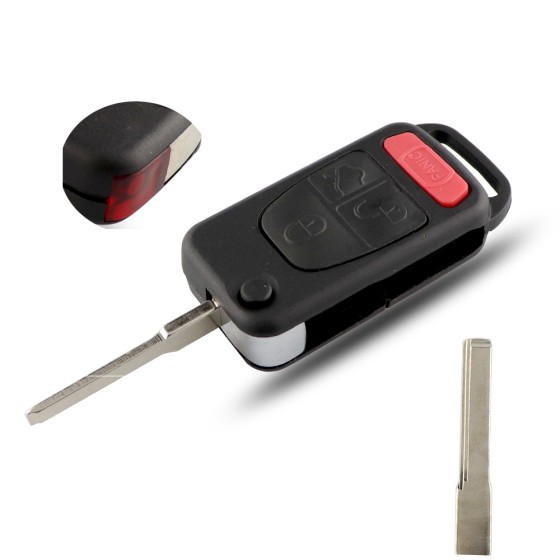 Mercedes 4 Button Flip Key Shell For NCZ MB1K | Aftermarket